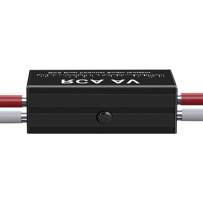Audio Music Of - อุปกรณ์แยกสัญญาณเสียงแบบพกพา 2 ช่องสัญญาณ RCA กำจัดเสียงรบกวนแบบ Ground