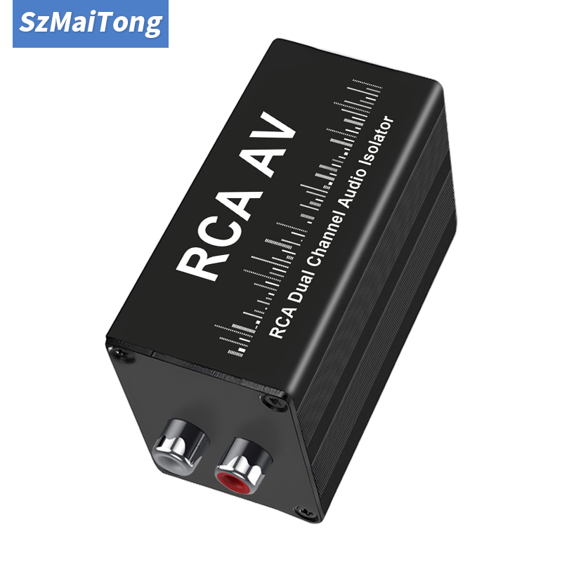 Audio Music Of - ตัวกรองสัญญาณเสียงระดับมืออาชีพ ตัวแยกสัญญาณกราวด์ลูป 2 ช่อง RCA แบบพกพา