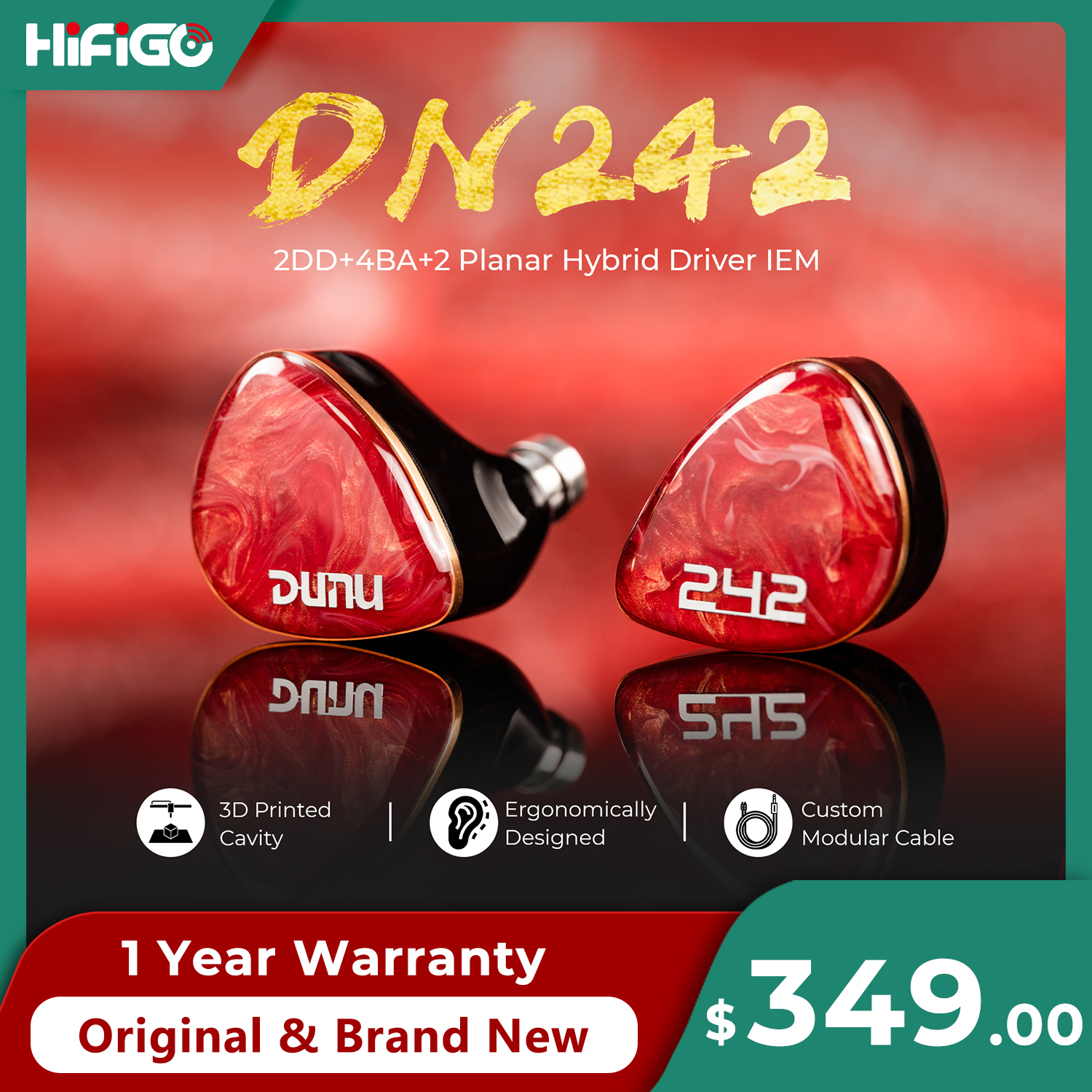DUNU DN242 2DD+4BA+2 ไมโครแพลน - Audio Music Technology บทวิจารณ์และราคา